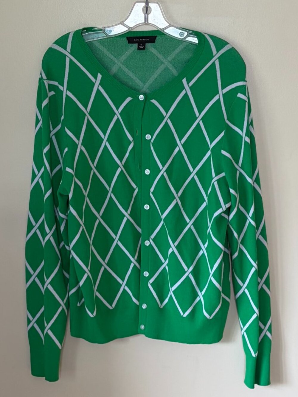 Ann Taylor Green Cardigan Size XL - Picture 6 of 6